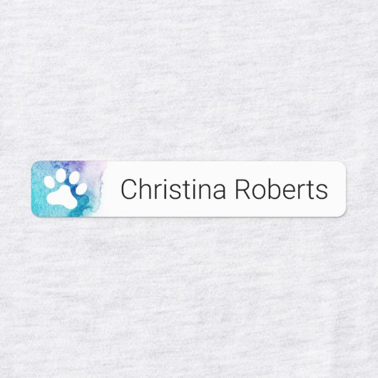 かわいい足はアクアウォーターのカラー服のラベルを印刷する ラベル (デザイン1)