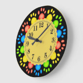 かわいい足パターン柱時計 ラージ壁時計 (傾斜)