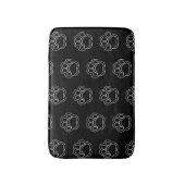 かわいい足跡動物の犬好き白い線 バスマット (正面縦)