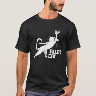 かわいい路地キャットボーリングアパレル猫パン好き Tシャツ