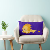 かわいい跳ねるアニメライオンのクッション ランバークッション (椅子)