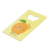 かわいい踊りオレンジの柑橘類 クレジットカード栓抜き (裏面アングル)