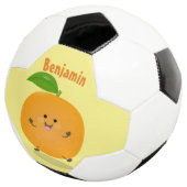 かわいい踊りオレンジの柑橘類 サッカーボール (3/4)