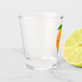 かわいい踊りオレンジの柑橘類 ショットグラス (左)