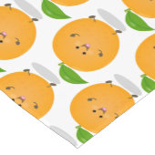 かわいい踊りオレンジの柑橘類 ショートテーブルランナー (コーナー)