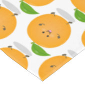 かわいい踊りオレンジの柑橘類 テーブルクロス (アングル)