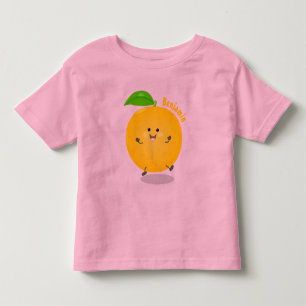 かわいい踊りオレンジの柑橘類 トドラーTシャツ