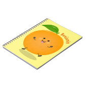 かわいい踊りオレンジの柑橘類 ノートブック (左側)