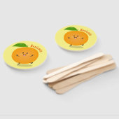 かわいい踊りオレンジの柑橘類 ハンドファン (組立なし)