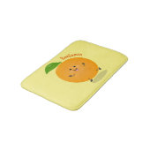 かわいい踊りオレンジの柑橘類 バスマット (アングル)