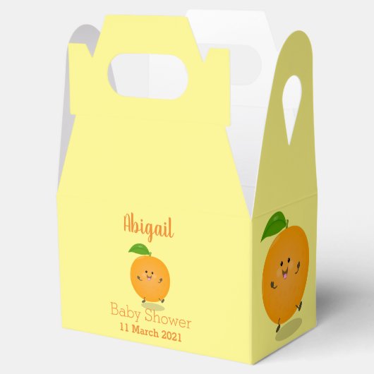 かわいい踊りオレンジの柑橘類 フェイバーボックス (オープン)