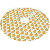 かわいい踊りオレンジの柑橘類 ブラッシュドポリエステルツリースカート (アングル)