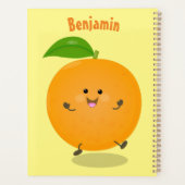 かわいい踊りオレンジの柑橘類 プランナー手帳 (裏面)