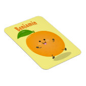 かわいい踊りオレンジの柑橘類 マグネット (右側)