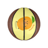 かわいい踊りオレンジの柑橘類 ミニバスケットボール (縦)