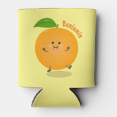 かわいい踊りオレンジの柑橘類 缶クーラー (正面)