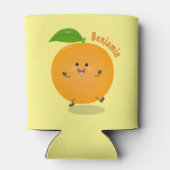 かわいい踊りオレンジの柑橘類 缶クーラー (裏面)