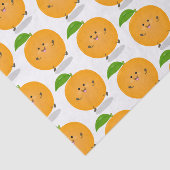 かわいい踊りオレンジの柑橘類 薄葉紙 (詳細)