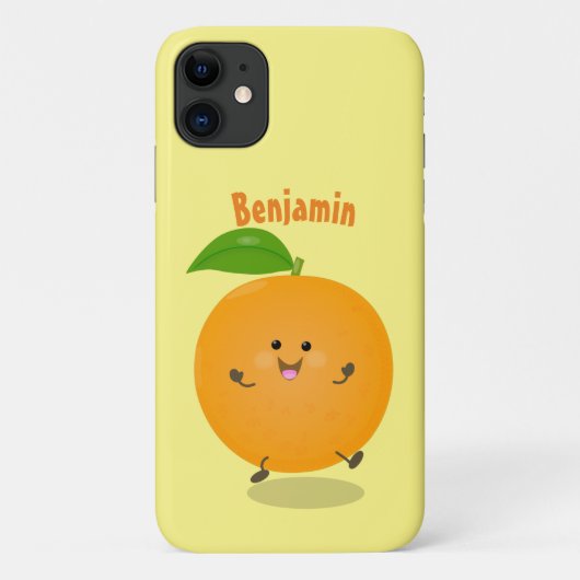 かわいい踊りオレンジの柑橘類 Case-Mate iPhoneケース (裏面)
