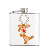 かわいい踊りカートゥーントナカイスキットル フラスク (正面)