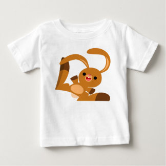 かわいい踊りカートゥーンラビットベビーTシャツ ベビーTシャツ