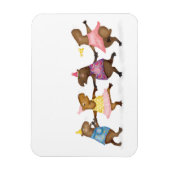 かわいい踊りキャピバラお祝い磁石 マグネット (縦)