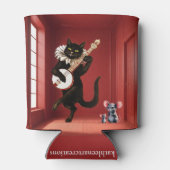 かわいい踊りギターキャットとマウスクーラーボックス 缶クーラー (裏面)