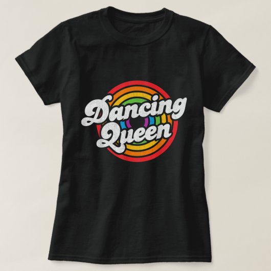 かわいい踊りクイーンローラーディスコ衣装70s衣装 tシャツ (デザイン正面)
