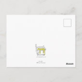 かわいい踊りサイのはがき ポストカード (裏面)