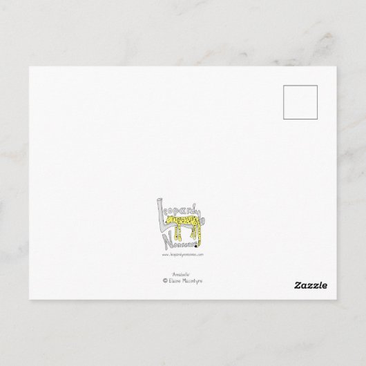 かわいい踊りサイのはがき ポストカード (裏面)