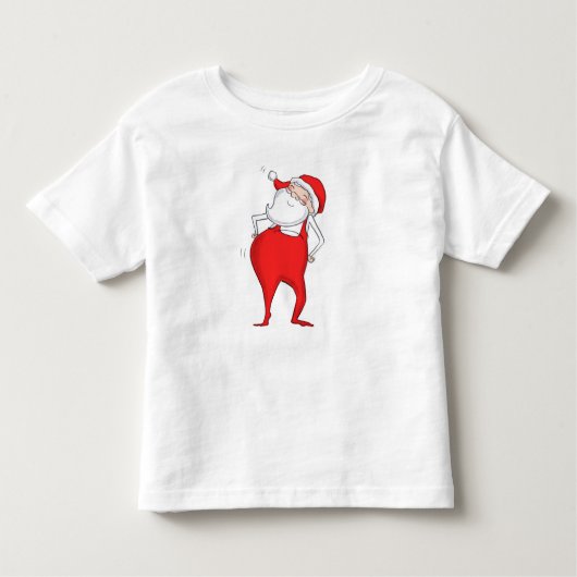 かわいい踊りサンタクロースChristmas Toddler Tシャツ (正面)