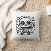 かわいい踊りスケルトンキュートハロウィーンホームデコール クッション (ブランケット)
