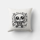 かわいい踊りスケルトンキュートハロウィーンホームデコール クッション (裏面)