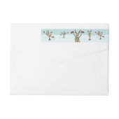 かわいい踊りトナカイ – Christmas ラップアラウンドラベル (裏面)