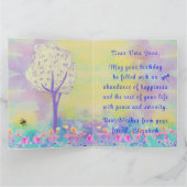 かわいい踊りドッグウォーターカラーアートハッピーバースデー カード (内部)