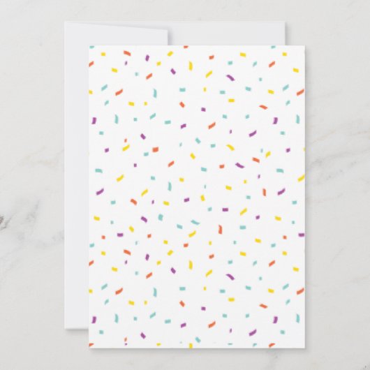 かわいい踊りフルーツバースデーパーティー 招待状 (裏面)