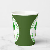 かわいい踊りブロッコリーパーソナライズされた誕生日 紙コップ (左)