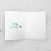 かわいい踊りブロッコリー漫画イラストレーション カード (内部)