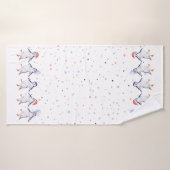 かわいい踊りペンギンクリスマス バスタオル (バスタオル)