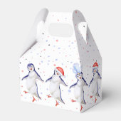 かわいい踊りペンギンクリスマス フェイバーボックス (裏面サイド)