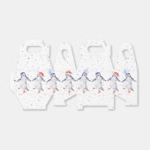 かわいい踊りペンギンクリスマス フェイバーボックス (折り畳みなし)