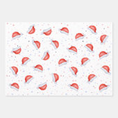 かわいい踊りペンギンクリスマス ラッピングペーパーシート (正面3)