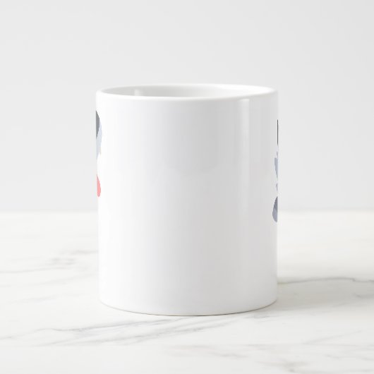 かわいい踊りマンガウルフジャンボマグカップ ジャンボコーヒーマグカップ (正面)