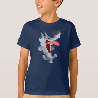 かわいい踊りマンガウルフチルドレンTシャツ Tシャツ