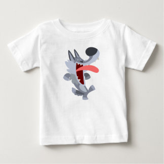かわいい踊りマンガウルフベビーTシャツ ベビーTシャツ