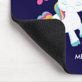 かわいい踊りユニコーン魔法の虹&星 マウスパッド (コーナー)