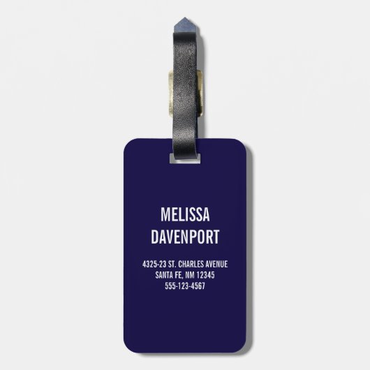 かわいい踊りユニコーン魔法の虹&星 ラゲッジタグ (裏面縦)