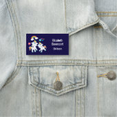 かわいい踊りユニコーン魔法の虹&星 名札 (インサイチュ)