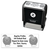 かわいい踊りリンゴ漫画イラストレーション セルフインキングスタンプ (インサイチュ)