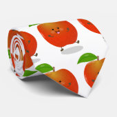 かわいい踊りリンゴ漫画イラストレーション ネクタイ (ロール)